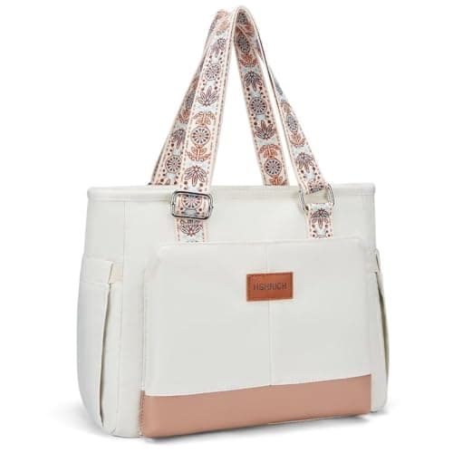 Lunch Bag Lunch Box Women - Leakproof Insulated Lunch Cooler Bag for Women - Large Lunch Tote Bags Adults, White - Image 1