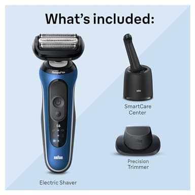 Braun Electric Shaver for Men, Series 6 6172cc, Wet & Dry Shave, Shaving Kit with SmartCare Center and Precision Trimmer - Image 3