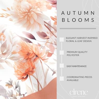 Elrene Home Fashions Autumn Blooms Floral Fall/Harvest/Thanksgiving Rectangle Wrinkle Resistant Tablecloth, 60"x120" - Image 3