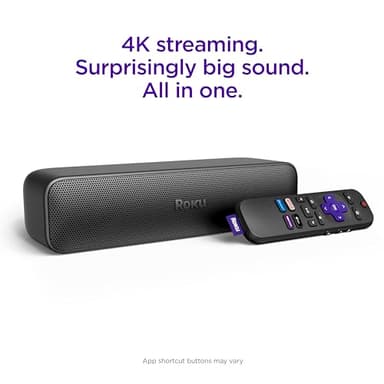 Roku Streambar SE | 2-in-1 TV Soundbar with Built-in 4K/HD/HDR Streaming, Premium Speakers, & Enhanced Speech Clarity for Crisp, Clear Dialogue - Quick Guided Simple Setup (Renewed) - Image 2
