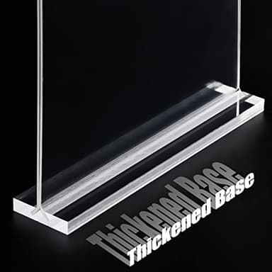 xydstay 6pack Acrylic Sign Holder 8.5 X 11, Vertical T Shape Clear Plastic Menu Holder, Unbreakable Table Sign for Restaurant, Office, School, Store and Home Use - Image 5