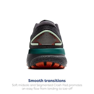 Brooks Men’s Ghost 16 Neutral Running Shoe - Blackened Pearl/June Bug/Green - 10.5 Medium - Image 3