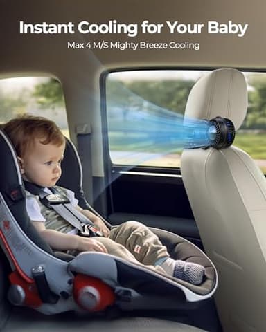 SLENPET Astronaut Portable Stroller Fan, Baby-Safe Clip-on with Detachable Flexible Tripod, Rechargeable Battery-Operated, 3-Speeds, 270° Rotation - Ideal for Car Seats, Cribs, Treadmills, Travel - Image 5