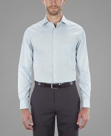Van Heusen Men's Dress Shirt Regular Fit Flex Collar Check, Vert, 18" Neck 32"-33" Sleeve - Image 7