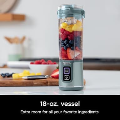 Ninja Blast Portable Blender & Accessories, Cordless, 18oz. Vessel, Personal Blender for Shakes & Smoothies, Leakproof Lid & Sip Spout, USB-C Cord, Dishwasher Safe Parts, BPA Free, Soft Sage, CL155ASG - Image 2