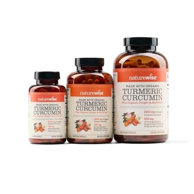 NatureWise Curcumin Turmeric 2250mg - 95% Curcuminoids & BioPerine Black Pepper Extract for Advanced Absorption - Daily Joint and Immune Health Support - Vegan, Non-GMO, 180 Count[60-Day Supply] - Image 10