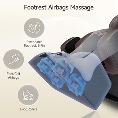 Real Relax 2025 Massage Chair Full Body,Zero Gravity 3D SL Track Shiatsu Massage Recliner with Body Scan,Thai Stretching and APP Control,Office and Home Use,Brown - Image 5