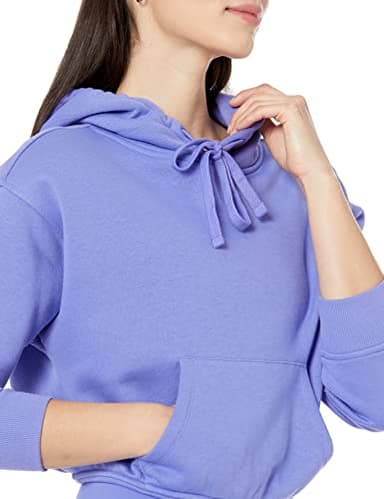 Amazon Essentials Womens Hoodies - Crop Pullover Sweatshirt (Available in Plus Size), Purple Blue, Small - Image 3