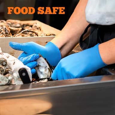 TitanFlex Nitrile Exam Gloves, Blue, 6-mil, XL, Box of 100, Heavy Duty Nitrile Gloves Disposable Latex Free, Powder Free, Medical Gloves, Cooking Gloves, Mechanic Gloves, Cleaning Gloves - Image 6