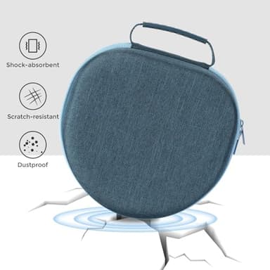 ProCase Hard Case for AirPods Max, Travel Carrying Headphone Case with Silicone Earpad Cover & Mesh Pocket, AirPods Max Protective Portable Storage Bag -Navy - Image 5
