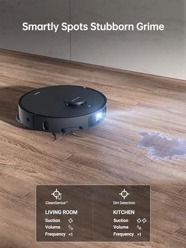 DREAME X40 Ultra Robotic Vacuum with Removable & Liftable Mop, 12,000Pa Suction, Side Brush Extensive Cleaning, 158°F Mop & Washboard Self Cleaning, Auto-Empty, Auto Refill, liftable Brushes - Image 8