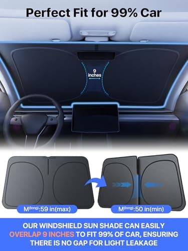 Nmoiss Car Windshield Sun Shade [Dot Matrix Reflective Coating] QD 01 - Image 5