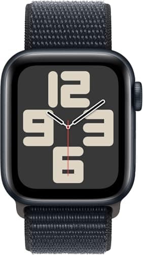 Apple Watch SE 2nd Gen (GPS, 40mm) - Midnight Case with Ink Sport Loop Band (Renewed) - Image 5