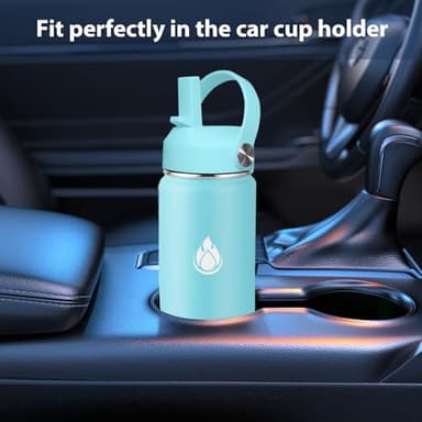 SENDESTAR Water Bottle 32oz Double Wall Vacuum Insulated Leak Proof Stainless Steel Sports Water Bottle—Wide Mouth with New Flex Straw Lid & Spout Lid (Day&Night) - Image 7