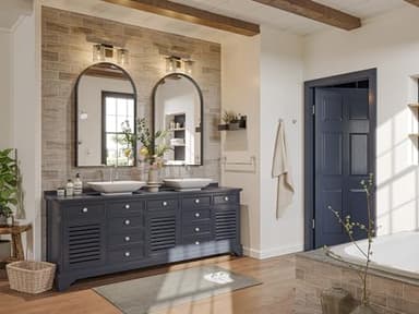 Brightify Arched Mirror, Arched Wall Mirror, 24 x 40 Inch Black Arch Mirror, Metal Frame Black Bathroom Mirror, Arched Top Bathroom Vanity Mirror for Living Room Bedroom Mantel Entryway Hallways - Image 2