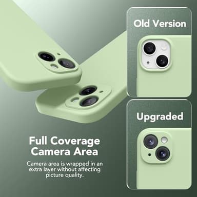 SuydanBox Magnetic for iPhone 15 Case, Compatible with MagSafe, [Screen Protector + Full Camera Protection], Silicone Shockproof Anti-Scratch Protective Phone Case for iPhone 15 6.1", Matcha - Image 8