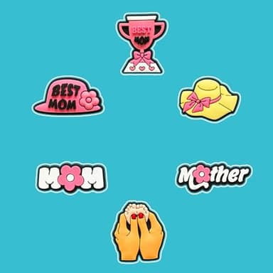 Mom Shoe Charms for Croc, Mother's Day Shoe Decoration for Shoes Bracelet Wristband Clog Sandals Birthday Party Favors - Image 6