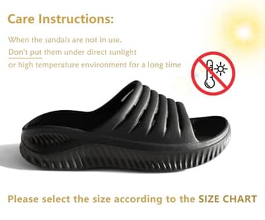 KuaiLu Womens Recovery Sandals Comfortable Plantar Fasciitis Arch Support Ladies Orthopedic Slip On Running Sport Walking Slides Thick Athletic Cushion Slippers Summer Outdoor Sliders Black Size 10 - Image 9