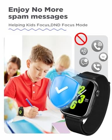Totsyfun 2025 Smart Watch for Kids 6-12 [Kids GPS Tracker/Video Call] Kids Smart Watches Boys Girls, Kids Watch with GPS Tracker, School Mode, Safety Alert, GPS Tracker for Kids Smart Watch, Black - Image 5