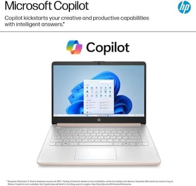 HP 14 Ultrabook • Back to School Limited Edition w/Microsoft 365 • Intel 4-Core CPU • 16GB RAM • 1.6TB Storage (128GB OnBoard w/ 512GB Portable Drive + 1TB OneDrive) • Rose Gold • Win 11 - Image 8