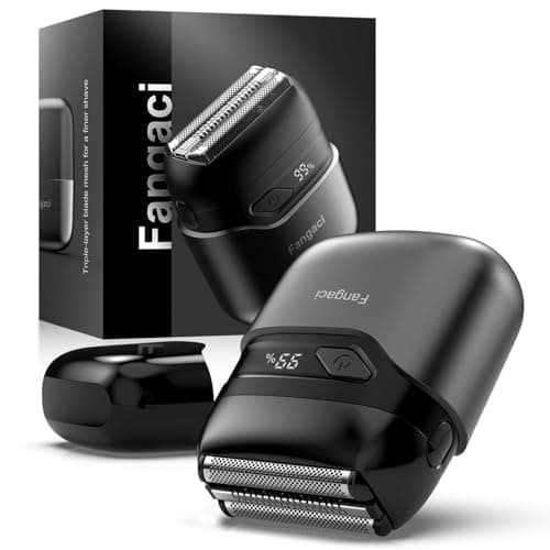 Electric Foil Shaver for Men, Compact Waterproof Rechargeable Razor with 3 Floating Blades, IPX7 Wet/Dry Use, USB Type-C Charging, Portable Travel Electric Shaver - Image 1