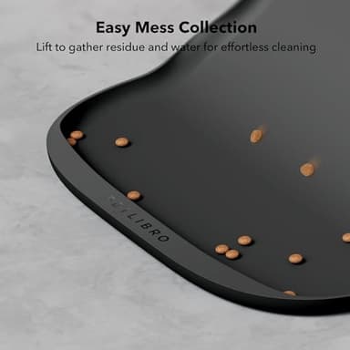 PETLIBRO Dog Food Mat, Silicone Non-Slip Waterproof Cat Food Mat for Feeder & Fountain & Bowl, Dog Bowl Mats with Raised Edge Spill Protection Floor, Extra Large Cove Feeding Mat for Pet 22''x16.5'' - Image 6