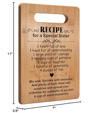 Sister Birthday Gifts from Sister, Friendship Gifts for Women, Sister Cutting Board Gifts, BFF Friend, Soul Sister, Sister Gifts for Women - Image 7