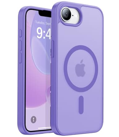 Eastinbox Magnetic Shockproof for iPhone 16e Case 2025[Compatible with MagSafe][Military-Grade Protection] Anti-Yellowing, Matte Back Protective Phone Case for iPhone 16 e case 6.1",Light Purple - Image 1