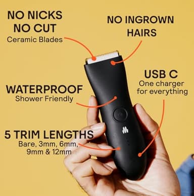 Meridian Ball Trimmer Men Body Hair Trimmer for Men and Women Hair and Beard Trimmer for Men and Women Beard and Body Trimmer for Men and Women Bikini Trimmer Onyx - Image 6