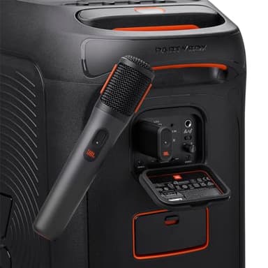 JBL PartyBox Wireless Mic - 2X Digital Wireless Microphones, Rechargeable Battery (20hrs - 700mAh), Clear Voice, Crisp Sound, Stable 2.4GHz Connection, Compatible with All PartyBox Speakers (Black) - Image 2