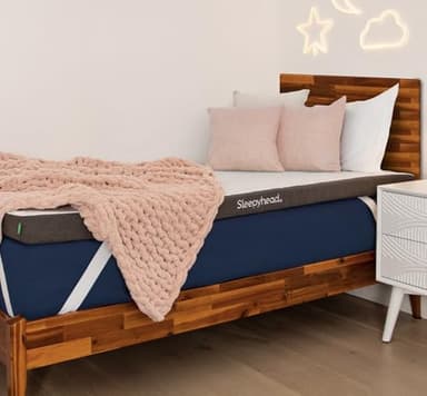 Sleepyhead Twin XL 3 Inch Super Memory Foam Mattress Topper for College Dorm – Copper & Gel Infused, Cooling, Washable Cover, Thick & Comfortable Mattress Pad, Dorm Room Essentials (XL Twin 3") - Image 1