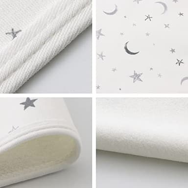 YIVEKO Baby Waterproof Bed Pad Washable Mattress Pad Reusable Underpads Bed-White Star - Image 4