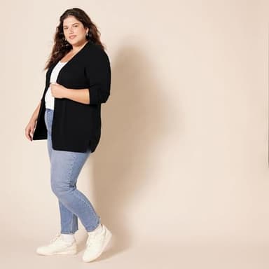Amazon Essentials Women's Lightweight Open-Front Cardigan Sweater (Available in Plus Size), Black, XX-Large - Image 8