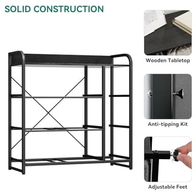 YITAHOME Dresser TV Stand, Dresser for Bedroom, Fabric Dresser with 7 Drawers, Furniture Storage Tower Cabinet for Bedroom, Living Room, Hallway, Closet, Black Wood Grain - Image 7