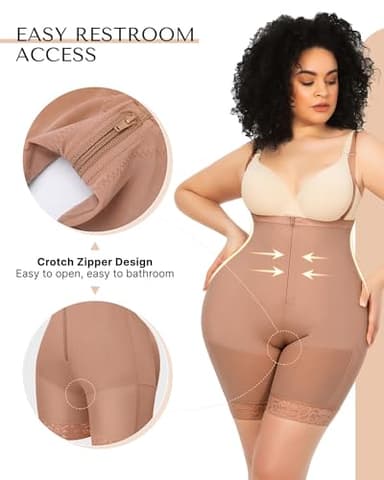 SHAPELLX Body Shaper Tummy Control Shapewear Bodysuit Fajas Colombianas Body Shaper for Women Butt Lifting Shapewear L - Image 3