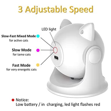 umosis Automatic Cat Laser Toy Interactive Cat Toys for Indoor Cats/Kitty/Dogs,​​Laser Toys for Bored Indoor Adult Cats - Image 6