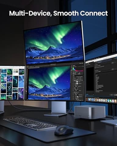 Silkland USB 4 80Gbps for Thunderbolt 5 Cable 5FT, [USB-IF Certified], up to 120Gbps Bandwidth for Dual 8K, 240W, Braided USB C Monitor Cable Compatible for Thunderbolt 4/5, SSD, MacBook M4 Pro, Dock - Image 7