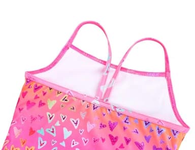 Nokecina Girls Swimsuit Size 2-3t Bathing Suit Pink Heart Quick Dry One Piece Toddler Swimwear - Image 4