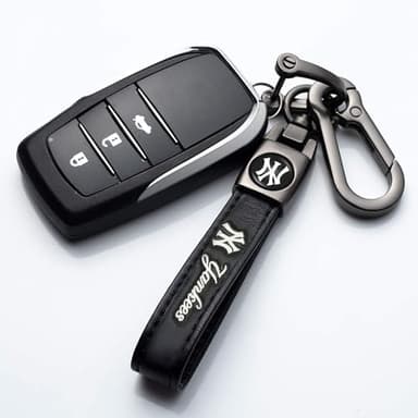 Kaleduo Baseball Fans Car Keychain Keyring, Leather Car Key Chain Compatible with New York Yankees Baseball Fans,Delicate Gifts for Men Women, NY Yankees - Image 4
