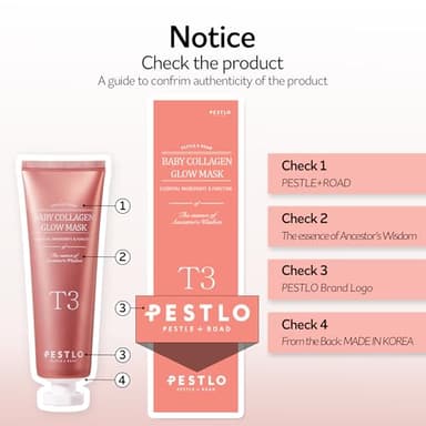 PESTLO Baby Collagen Glow Mask - Korean Peel Off Facial Mask Infused with Reallagen/T3 Vegan Collagen, Aginon, Volufiline for Hydrating, Firming, Glow, Glass Skin | Optional Overnight Use, 2.36 fl.oz - Image 4