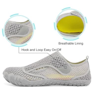 Womens and Mens Water Shoes Breathable Quick Dry Swim Pool Shoes Thicken Soles Barefoot Aqua Shoes for Beach Diving Hiking Water Sports 13.5 Women/11.5 Men - Image 3