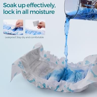 Male Dog Wrap, Disposable Dog Diapers, 40 Count, S (Waist 16.5”-19.7”), Wetness Indicator, Ultra Protection, Leak Proof, Super Absorbent, Soft - Image 7