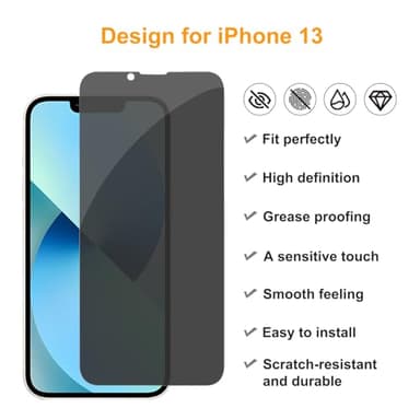 PEHAEL 3Pack for iPhone 8 Plus/iPhone 7 Plus Privacy Screen Protector Anti-Spy Tempered Glass Film 9H Hardness Easy Installation Bubble Free [5.5 inch] - Image 2