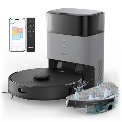 AIRROBO Robot Vacuum and Mop Combo, Self-Emptying, 60-Day Capacity, Home Mapping, Schedule, Wi-Fi/App/Alexa/Remote, 180mins Runtime, T20+ Robotic Vacuum Cleaner for Pet, Hard Floors, Carpet - Image 1