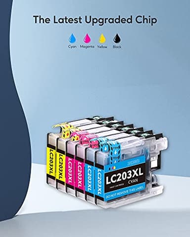 LC203XL Compatible Ink Cartridge Replacement for Brother LC203XL LC201XL LC203 LC201 to Use with MFC-J480DW MFC-J880DW MFC-J4420DW MFC-J680DW MFC-J885DW (2 Cyan, 2 Magenta, 2 Yellow, 6 Pack) - Image 3
