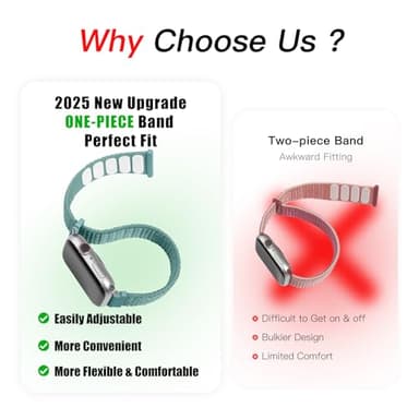 6 Pack Nylon Sport Loop Band Compatible with Apple Watch Band 38mm 40mm 41mm 42mm 44mm 45mm 46mm 49mm Women Men, Soft Adjustable Replacement Straps for iWatch Series 11 10 9 8 7 6 5 4 3 2 1 SE Ultra - Image 5