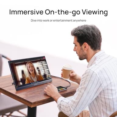 ARZOPA 16.1" Portable Monitor, 100% sRGB FHD 1080P Kickstand Portable Laptop Monitor High Color Gamut Display IPS Eye Care Screen for High-end Office & Entertainment -Z1C - Image 8