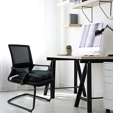 Amazon Basics Comfortable Seat Cushion for Office Chairs, Gel Enhanced Memory Foam, Black - Image 7