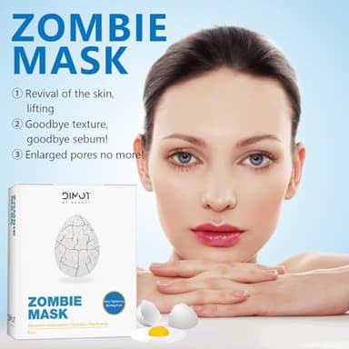 ANCAI 2025 New Zombie Facial Mask, Zombie Mask Facial, Hydrating Skincare Face Mask, Pore Tightening & Lifting Deep Cleansing Clay Mud Mask(1 Box 8Pcs) - Image 3