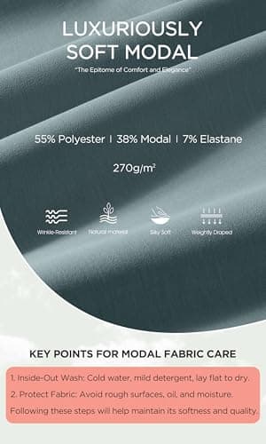 ODODOS Women's Modal Soft Wide Leg Pants with Pockets Adjustable Shockcord High Waist Casual Lounge Pants-31 Inseam, Slate Green, Large - Image 7